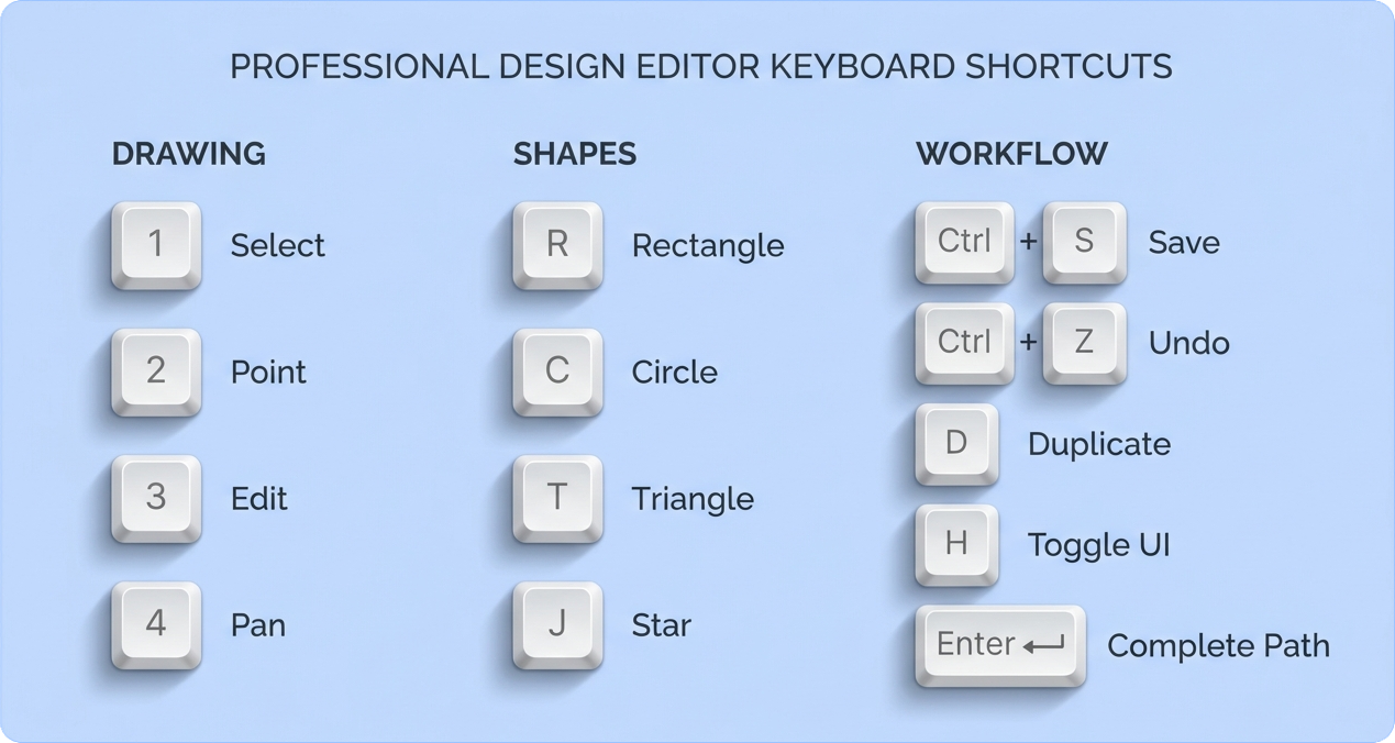 Industry-Standard Keyboard Shortcuts