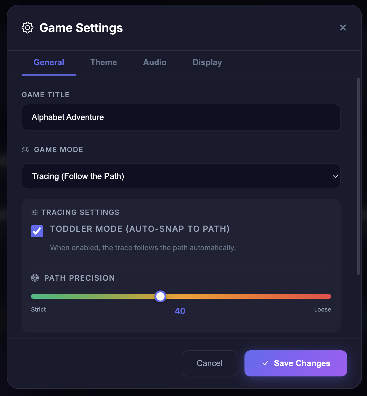 Admin General Settings