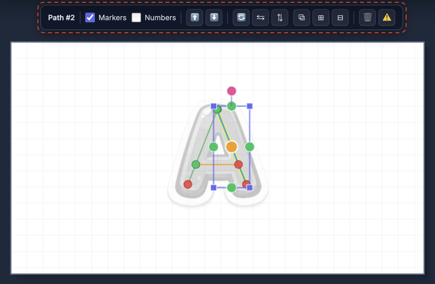 Path Options Toolbar